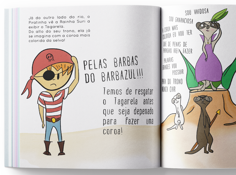página interior do livro o piratinha salva o tagarela
